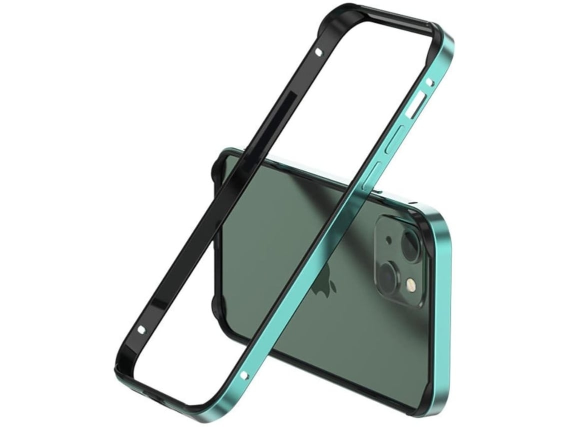 Capa Bumper Dual para iPhone 13 pro max VEANXIN Alumínio Verde