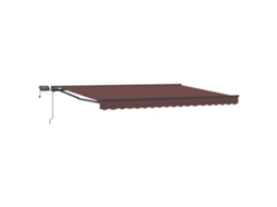 Conjunto 1 Toldo Manual Vidaxl Antracite Alumínio (4 × 3,5 M)