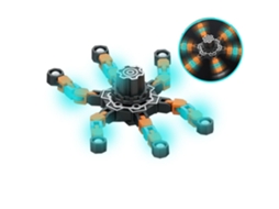 Ats brinquedo Antiestresse Deformável Luminoso para Dedos Mecânico para Crianças, Presente Ideal para Amigos e Crianças