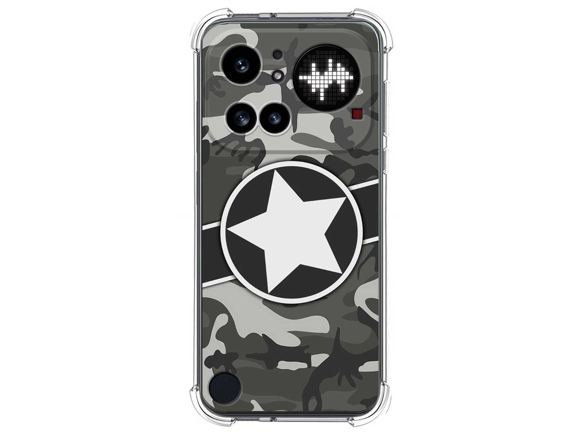 Capa Tumundosmartphone De Silicone À Prova De Choque Para Nothing Phone 4a Pro 5g Design Camuflado Com 2 Padrões
