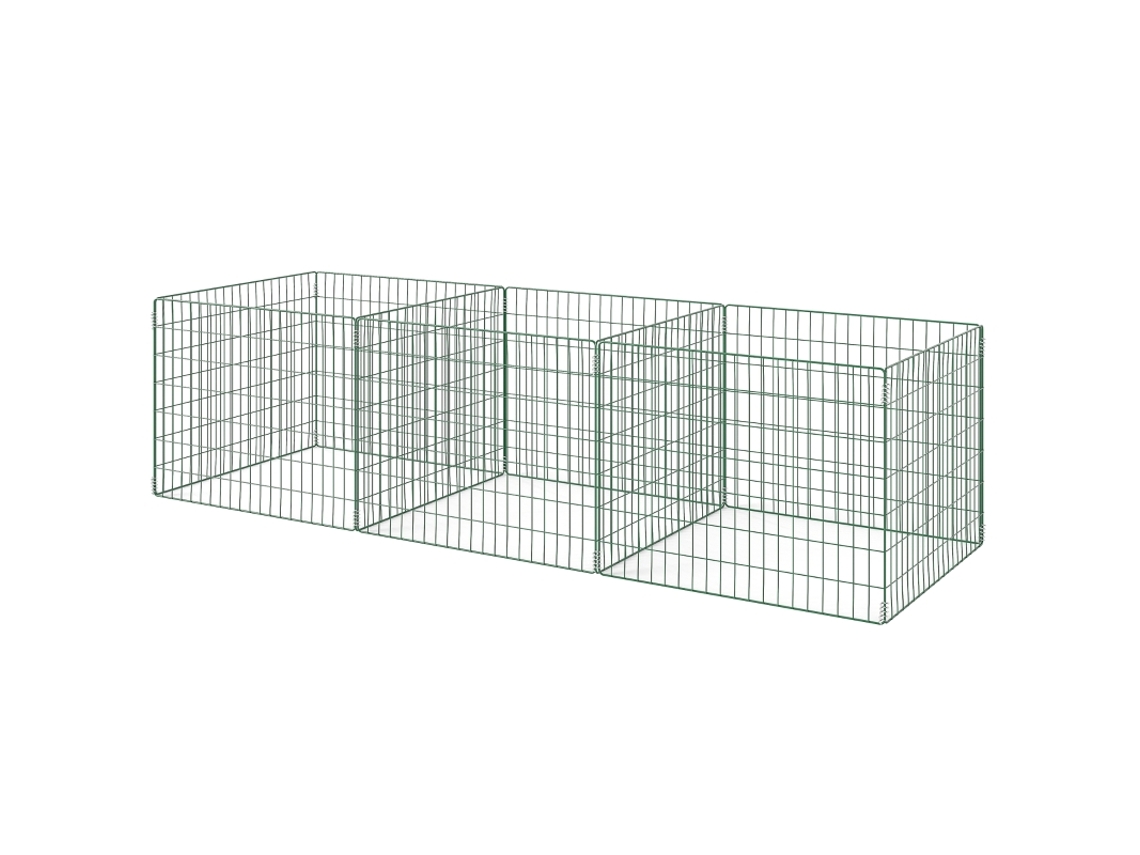 Compostor 1680 Litros 270x90x70cm Aço Verde Intempéries VELTRIX