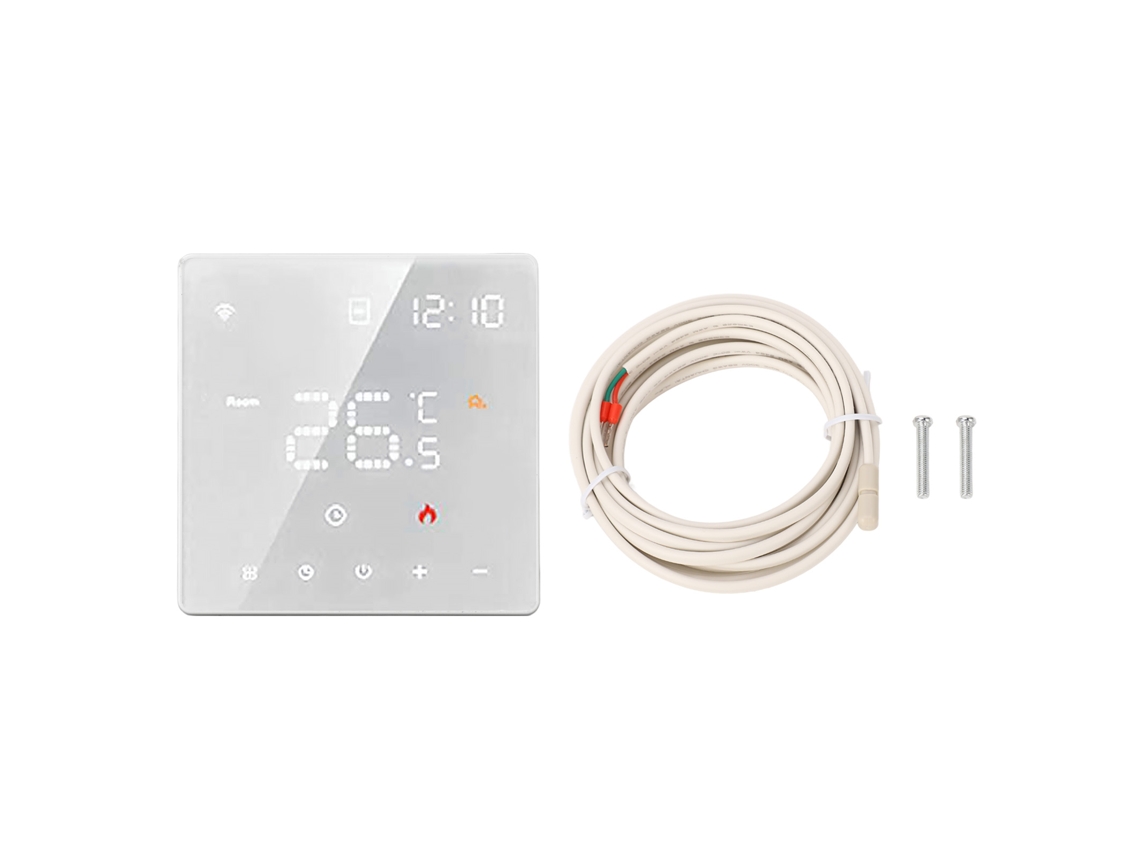 Termostato Digital Inteligente Tuya Touch para Aquecimento Elétrico