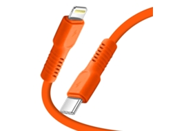 Cabo de carregamento USB-C de sincronização 2.4ae para Lightning, 27 W, 1,8 m, laranja, FOREVER.