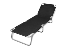 Sun Lounger, Sun Loungers Vidaxl Preto Tecido (n/a)