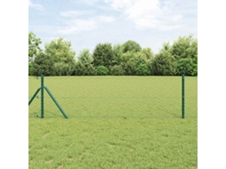 Vidaxl Fixação Para Cerca Hexagonal No Chão 10 X 0,6 M Verde Malha