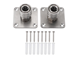 2pcs suporte de parede para canhão de espuma limpador a pressão conexão rápida 1/4 polegada aço inoxidável | S/MARCA