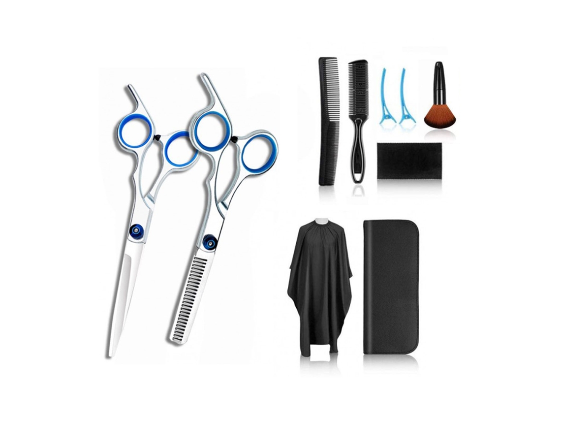 2026 kit de Tesouras de Corte de Cabelo Profissional 10 Peças Aço Inoxidável para Cabeleireiro