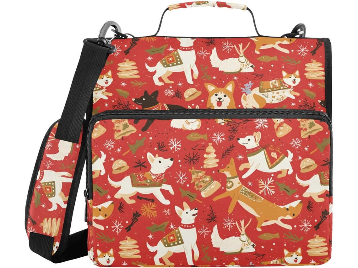 Bolsa Com Zíper E Alça, Fácil De Transportar, 3,8cm, 3 Carimbos, Colar, Material De Mesa, Pinheiro, Natal