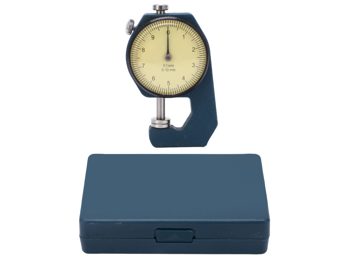 Medidor de Espessura Portátil YURU Micrômetro 0 10mm com Escala Clara