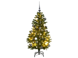 Árvore Natal artificial articulada VIDAXL 150 luzes LED e bolas (120 cm)