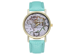 Reloj De Pulsera Redondo Analógico De Cuarzo Para Mujer Y Hombre (menta)