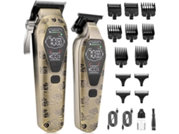 Cortador De Cabelo Profissional Zruxe Bronze 642 Máquina Cortar Cabelo Sem Fio 7000 Rpm C/ Led E Usb