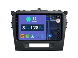 Auto Rádio Carro Bluetooth Autoradio 8GB RAM 128G ROM CarPlay Navegação GPS Ecrã Táctil RoverOne para Suzuki Vitara 4 2014-2018  