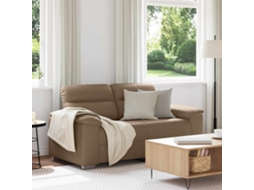 Vidaxl Sofá De 2 Lugares Cappuccino 160x81x84 Cm Couro Sintético