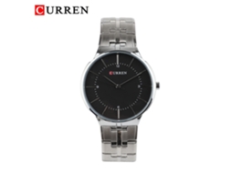 Reloj De Pulsera Para Hombre Curren De Acero Impermeable Casual De Cuarzo Caja Blanca Negra