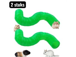 Conjunto 2 Túneis Flexíveis Expansíveis Para Roedores, Com Conectores, Verde