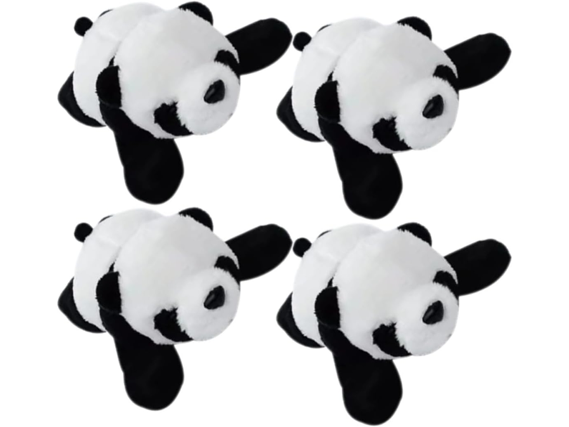 Conjunto De 4 Ímãs Geladeira Pelúcia Em Formato Panda, Decorativos E Adoráveis