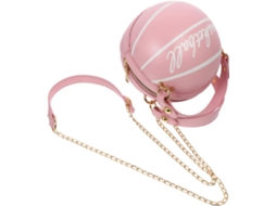 Bolsa De Ombro Feminina Pequena E Redonda, Formato De Bola De Basquete, Prática E Ideal Para Atividades Físicas.