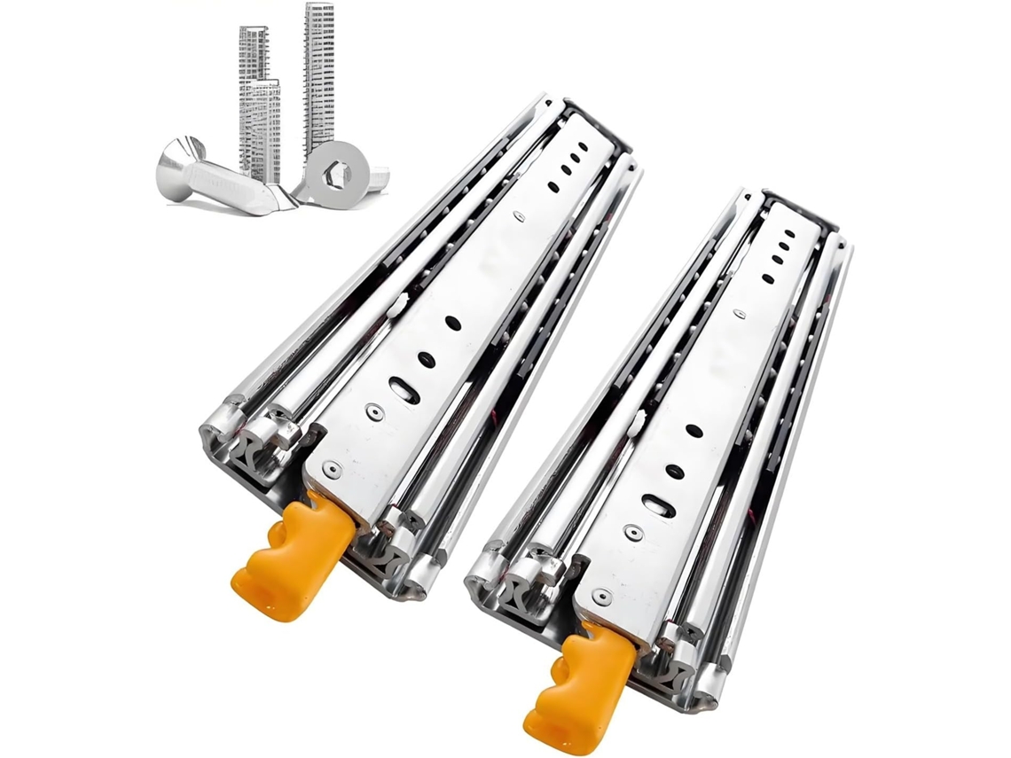 1par De Corrediças Para Gaveta Reforçadas Com Trava, 250mm, 600mm, 1000mm, 1700mm, 2000mm, Capacidade De Carga 218kg