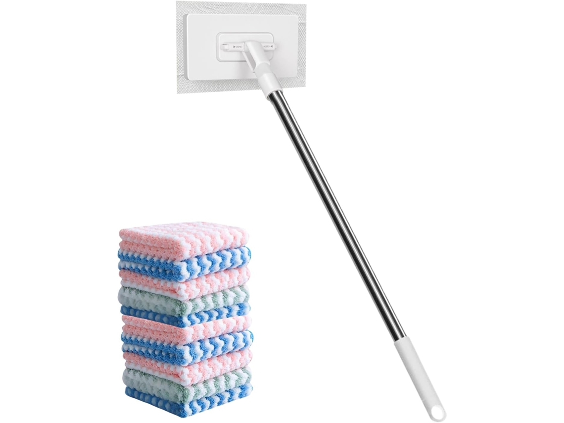 Esfregão Para Limpeza De Pó E Pisos Com Cabo 99cm Material Resistente