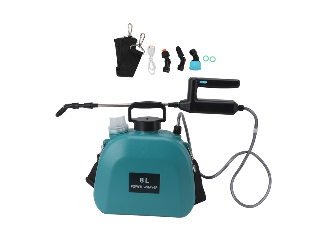 Pulverizador elétrico 8l com bateria 2000mah, alça antiescorregamento e cinto | S/MARCA