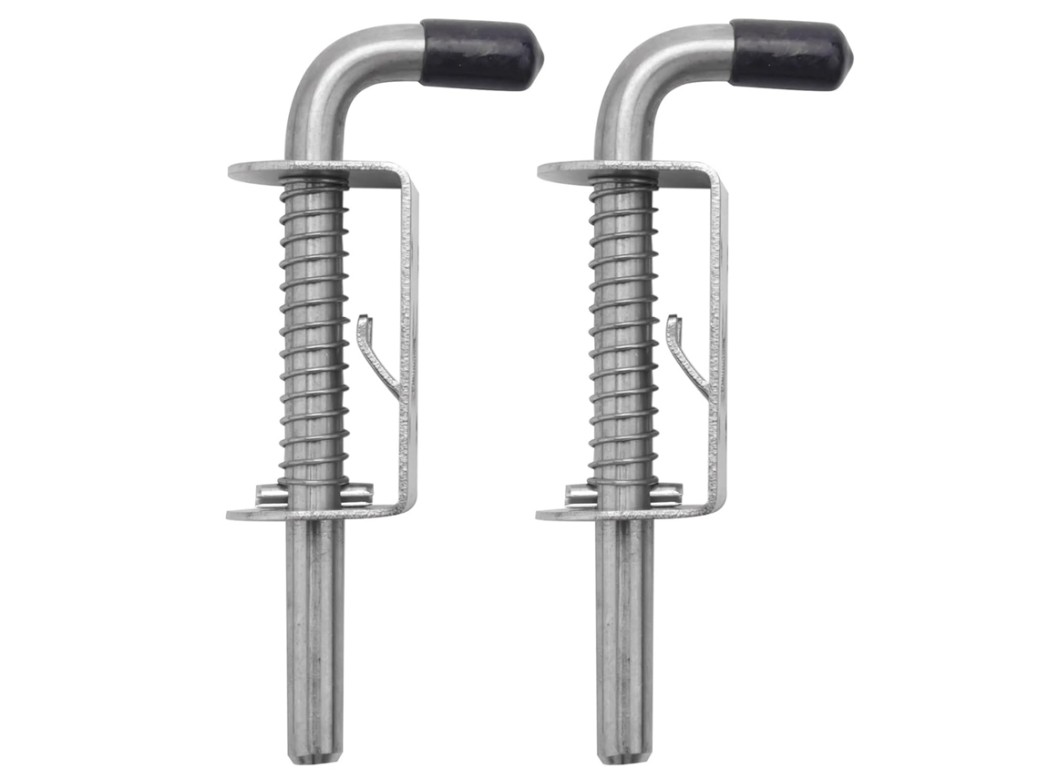 Fechadura Com Mola, 4 Unidades, Aço Inoxidável De 5 Polegadas, Com Mola, Ferrolho De 2mm Espessura, Fechadura De Porta