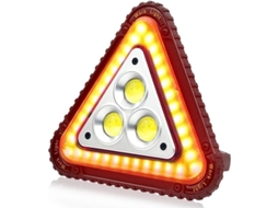 Triângulo De Advertência Led Portátil 2025, Luz De Trabalho Recarregável Usb, 4 Modos, Impermeável Ip65