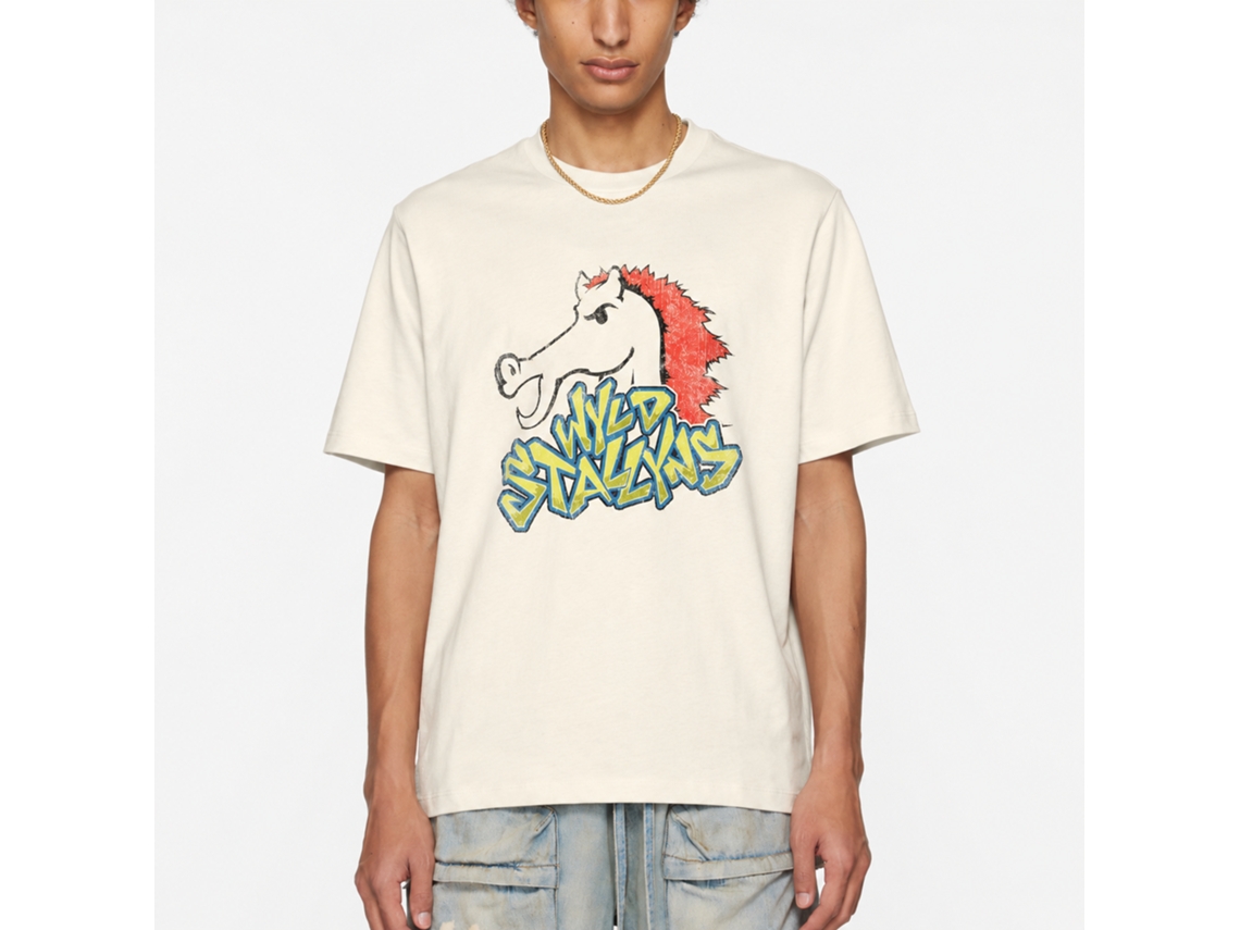 Rockinstone Bill And Ted Stallyns 2 Solid Natural Adult T-shirt Size:s