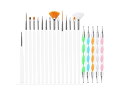 Ferramentas De Design De Nail Art 15pcs Conjunto De Pincéis De Pintura Com 5pcs Canetas De Pontilhar Yunzii