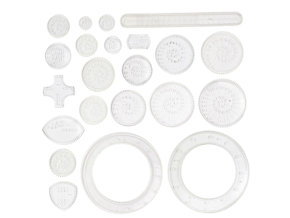 Conjunto Genérico De 1 Curvas E Réguas Transparentes Para Desenho