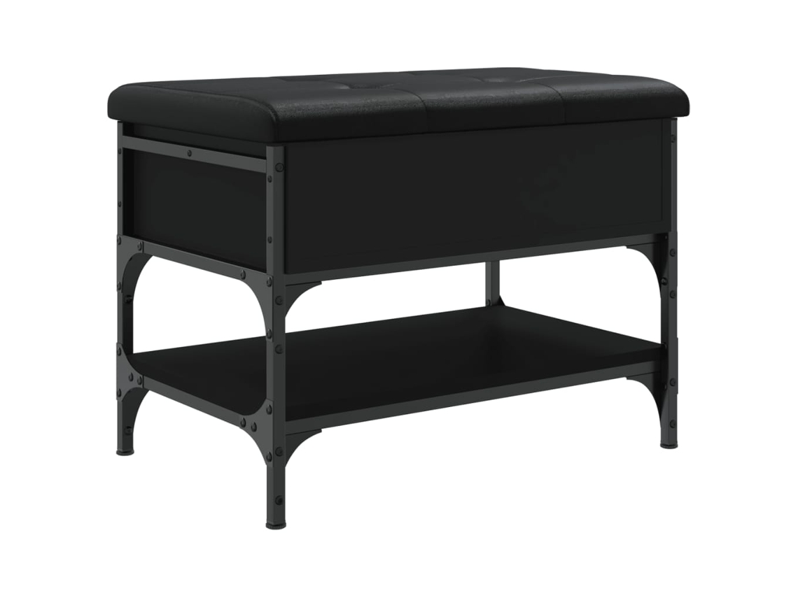 Shoe Bench, Shoe Benches Vidaxl Preto Madeira Processada (62 X 42 X 45 Cm)