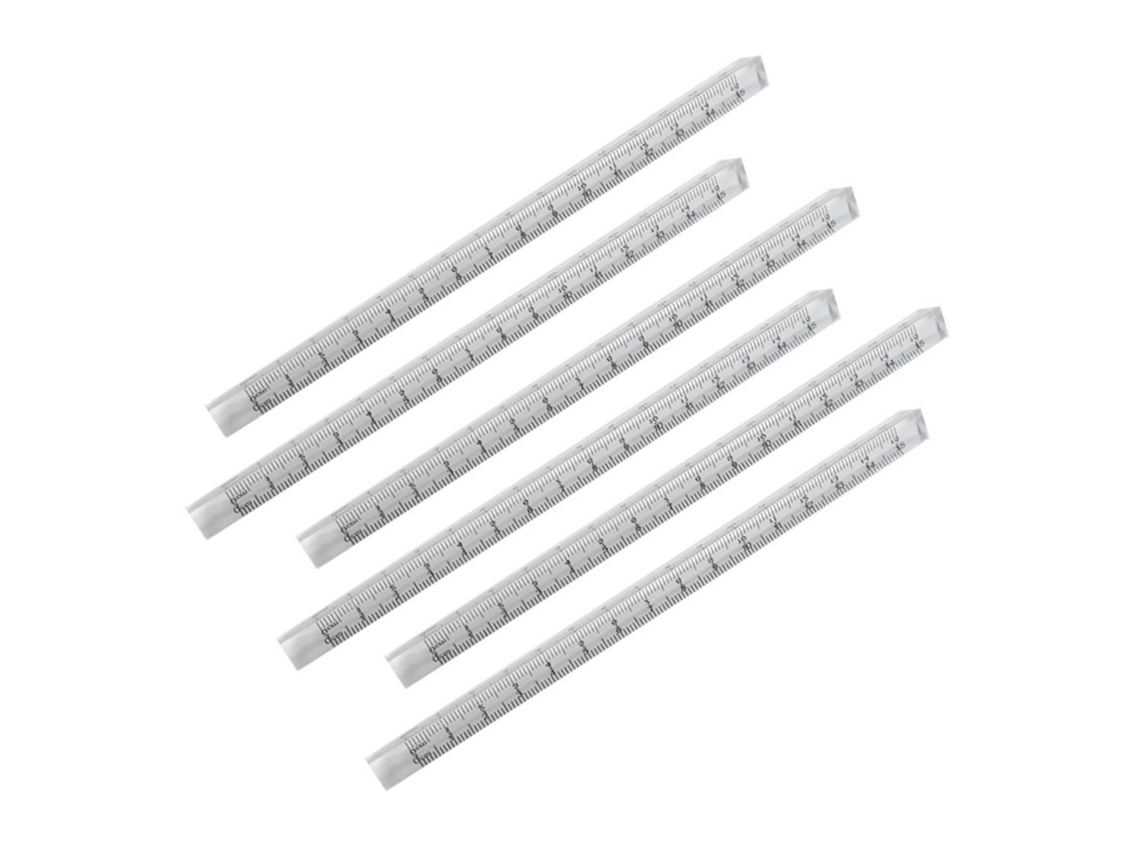 Réguas Transparentes Conjunto De 6 Peças, Para Desenho, Ferramentas