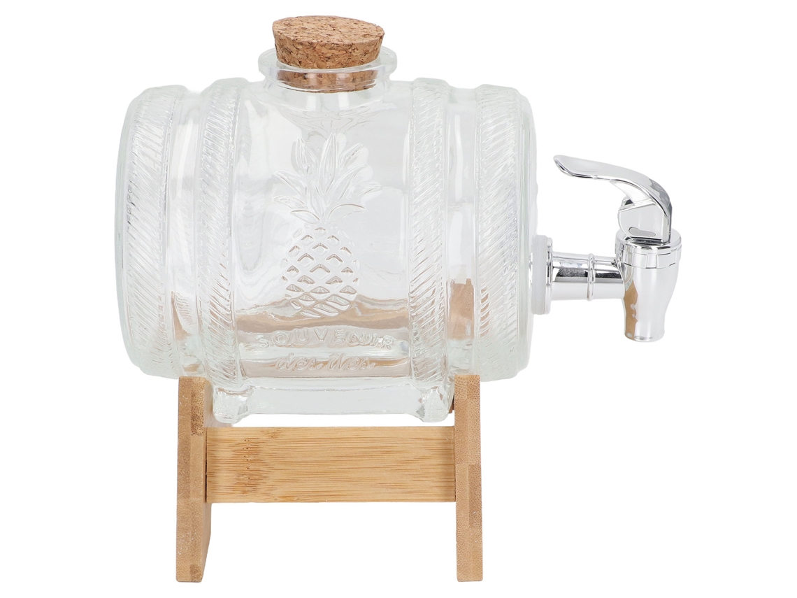 Tarro De Vidro Espessado Com Torneira Para Bebidas Whiskey Vinho Caseiro