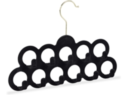 Suporte Para Cachecol Relaxdays, Cabide De Veludo Para Cinto E Gravata, Gancho Com Rotação De 360°, Antiderrapante, 11 Furos Aquaforge