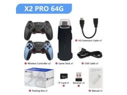 X2 Pro Game Console Home Tv Wireless 4k Hd X2 Game Console Dual Arcade Hdmi Gd10, 30000 Games 64g Sfushos
