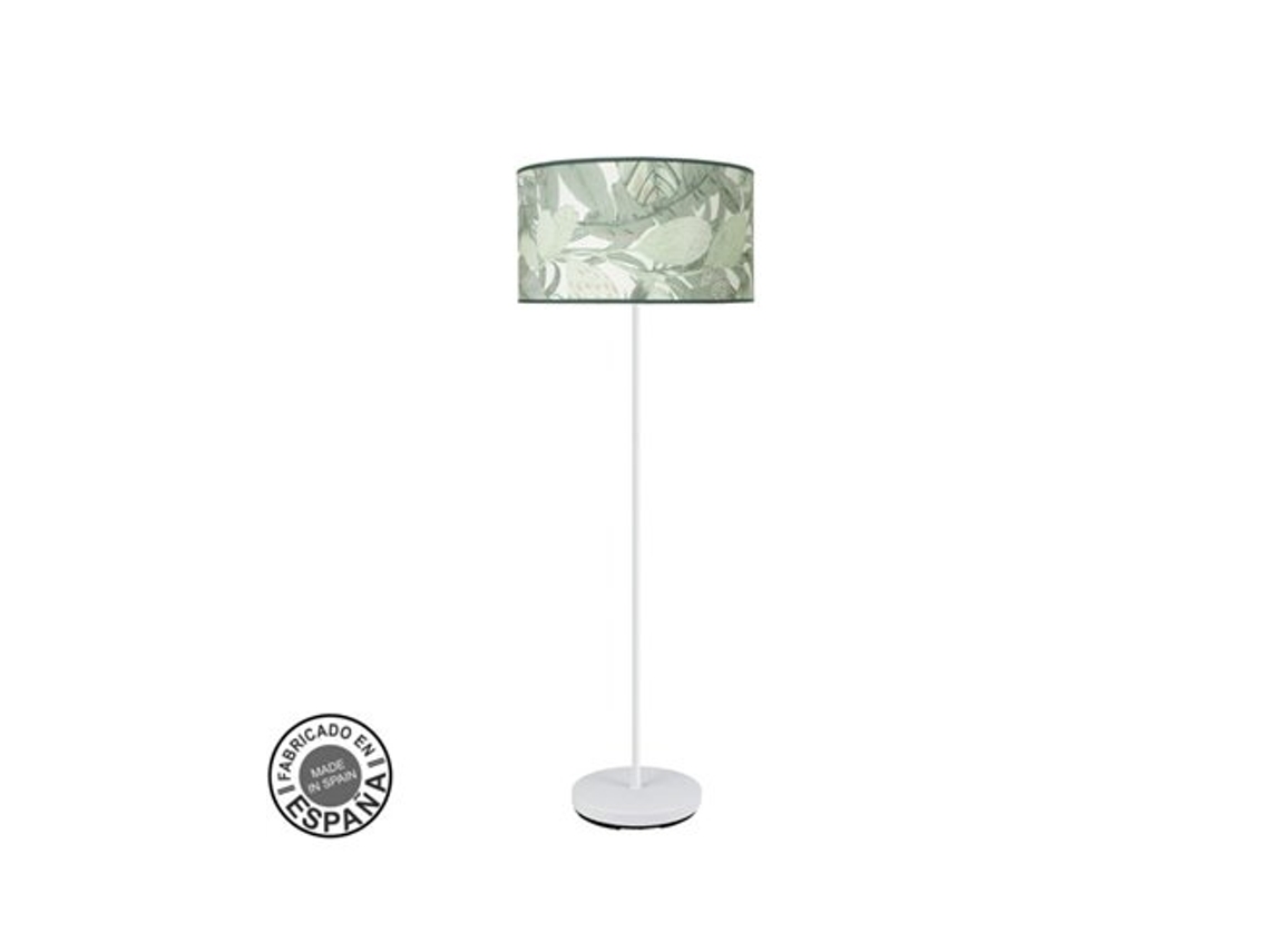 Salon Moda Pé 1xe27 Branco/verde Folha 163x40x40cm Fabrilamp