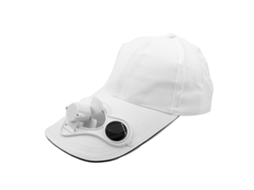 Chapéu De Esportes Ao Ar Livre De Verão Com Ventoinha Solar, Chapéu Fresco Para Caminhada E Pesca, Branco