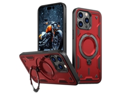 Capa Armor Híbrida Pc Tpu Para Iphone 14 Pro Max - Suporte De Anel Magsafe