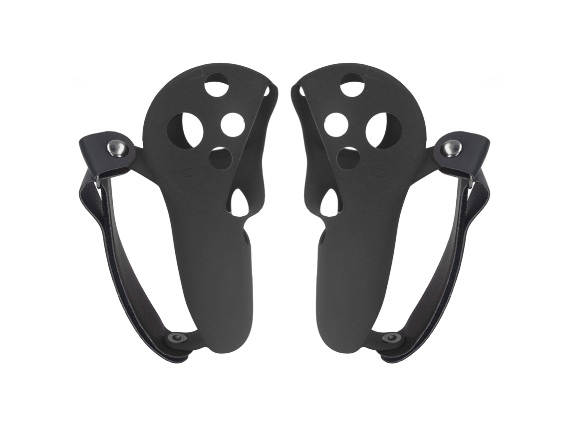 2pcs Capa De Grip De Silicone Com Cintos Para Controlador Touch Meta Quest Pro Preto