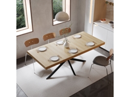 Mesa Retrô Extensível Natural 140 180cm 4 6p