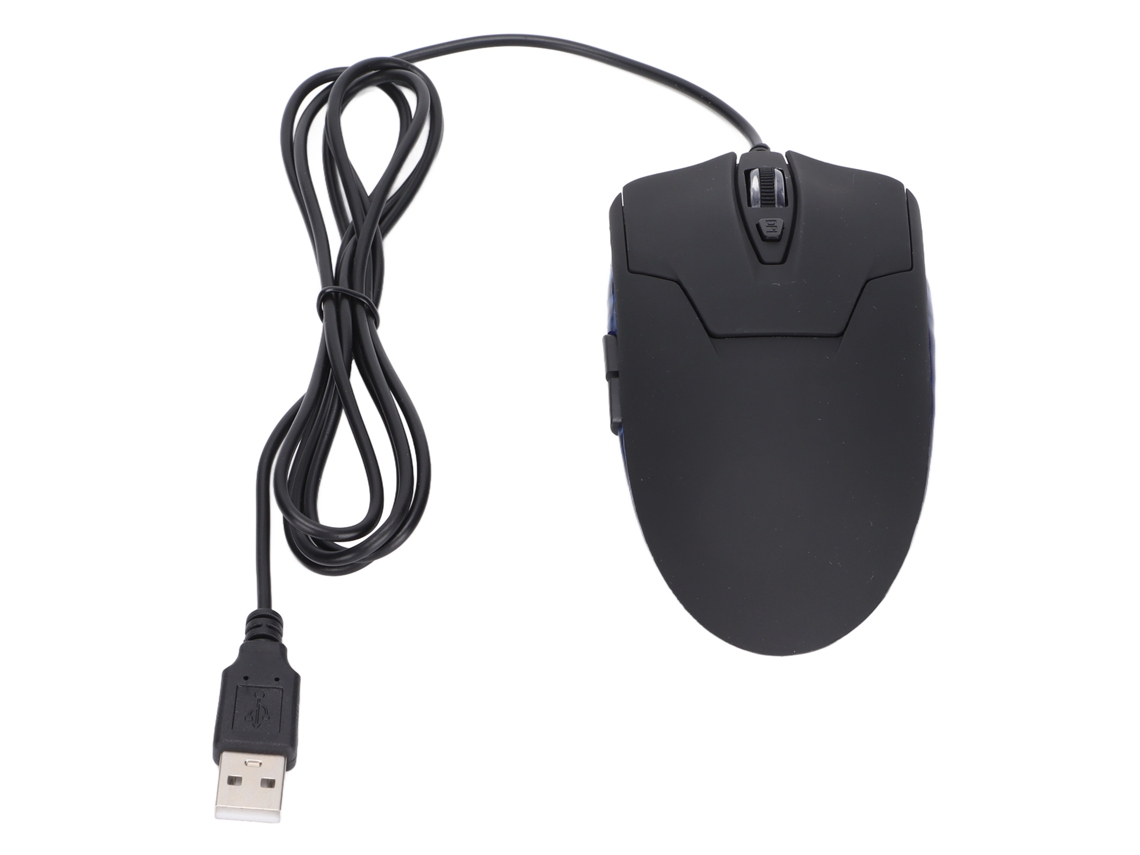 Aetheria mouse Gamer com Dpi Ajustável 800 2400, Design Ergonômico, Luz Led Azul, Plug And Play para Pc