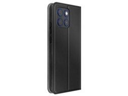 Capa De Livro Para Motorola Edge 70 Com Textura Tecida E Suporte Vídeo