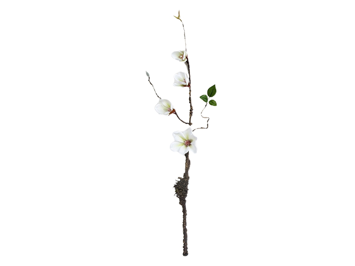 Laxiscreed Planta Artificial De Magnolia Branca Com Ramos Para Decoração De Interiores
