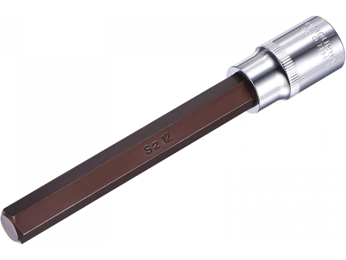 Soquete para Bits Hex H12 1/2" Aço S2 Cr v 140mm CHABERLU
