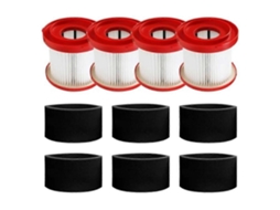 4 Filtros 49-90-1900 E 6 Filtros De Esponja 49-90-2015 Para Aspirador De Pó E Água Sem Fio De 2 Galões (0880-20)_ptg