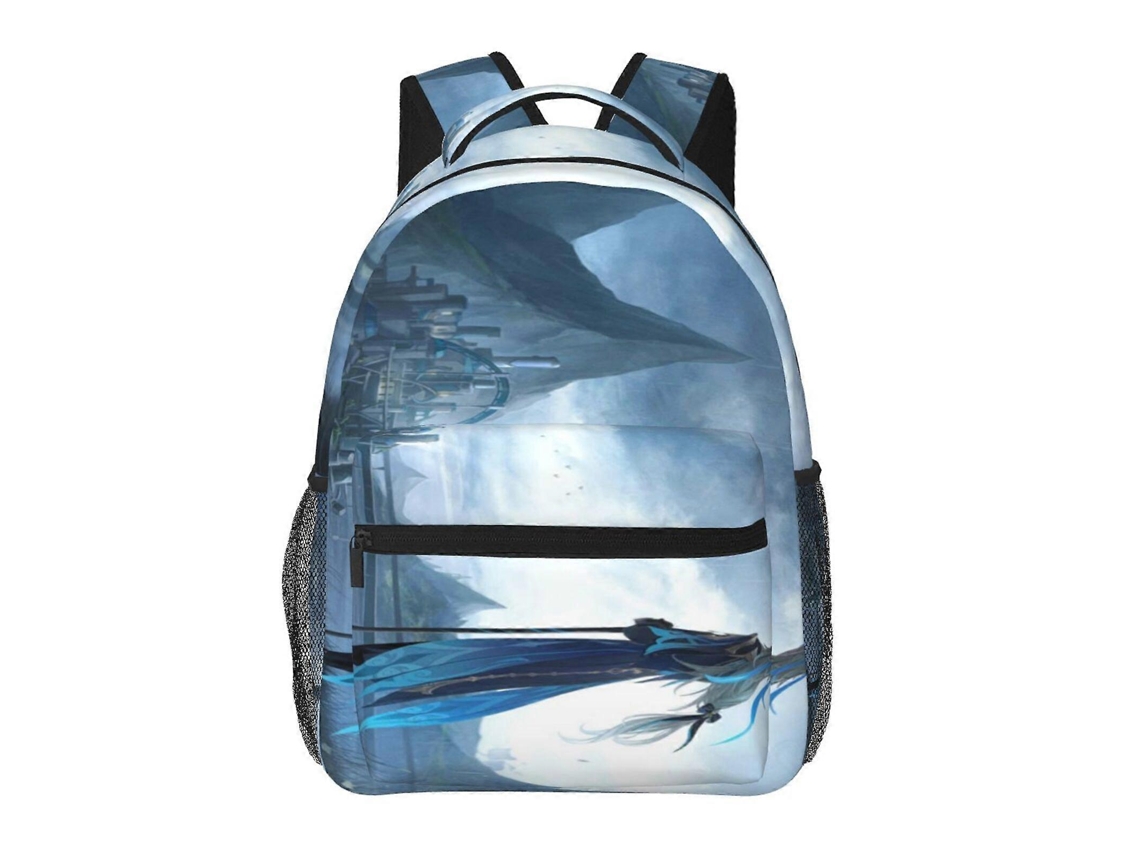 Mochila Genshin Impact J210 Para Estudantes, Leve E Estilosa, Impermeável E Com Alça De Ombro Ajustável.
