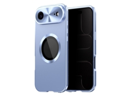 Capa Para Iphone Air Magsafe Com Protetor De Tela Em Pc Metal - Azul