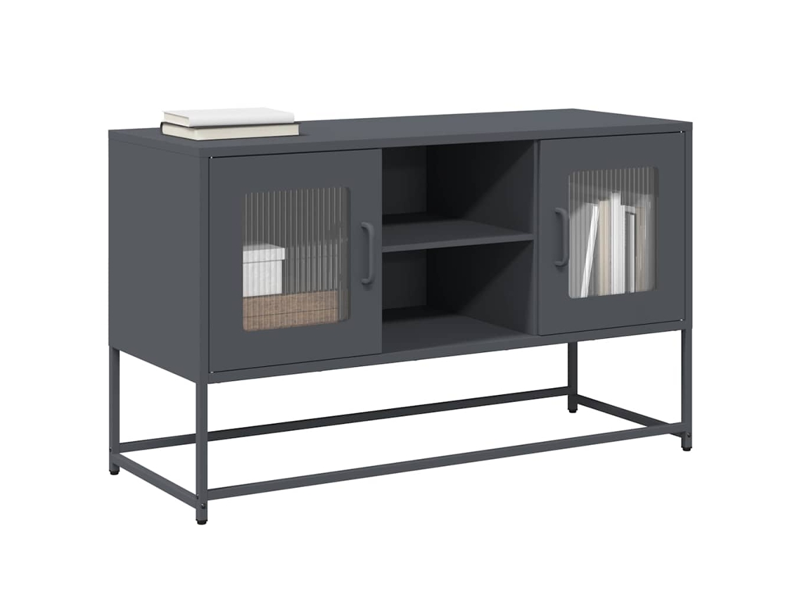Vidaxl Móvel De Tv 100,5x39x60,5 Cm Aço Antracite