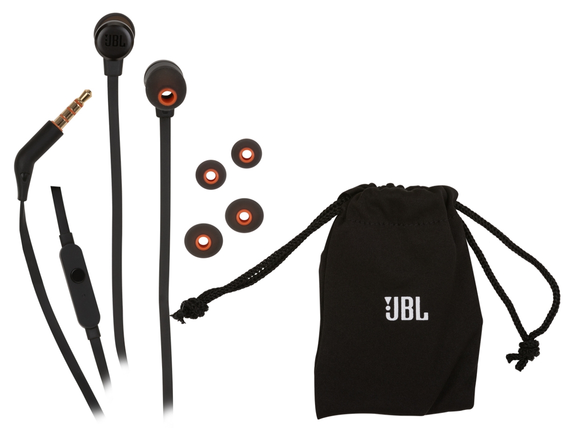 Auriculares com Fio JBL T 290 (In Ear - Microfone - Preto)