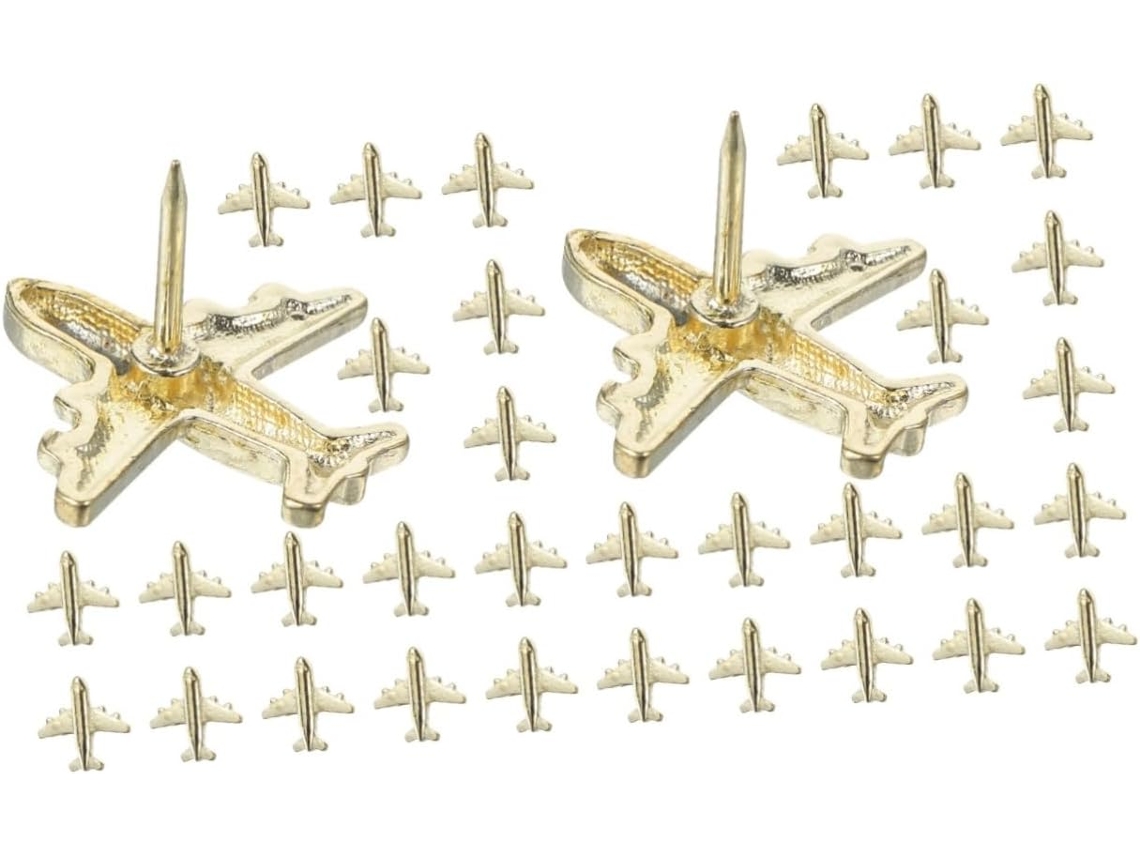 Decoração Parede Alfinetes Avião Mapas Tachinhas Decorativas